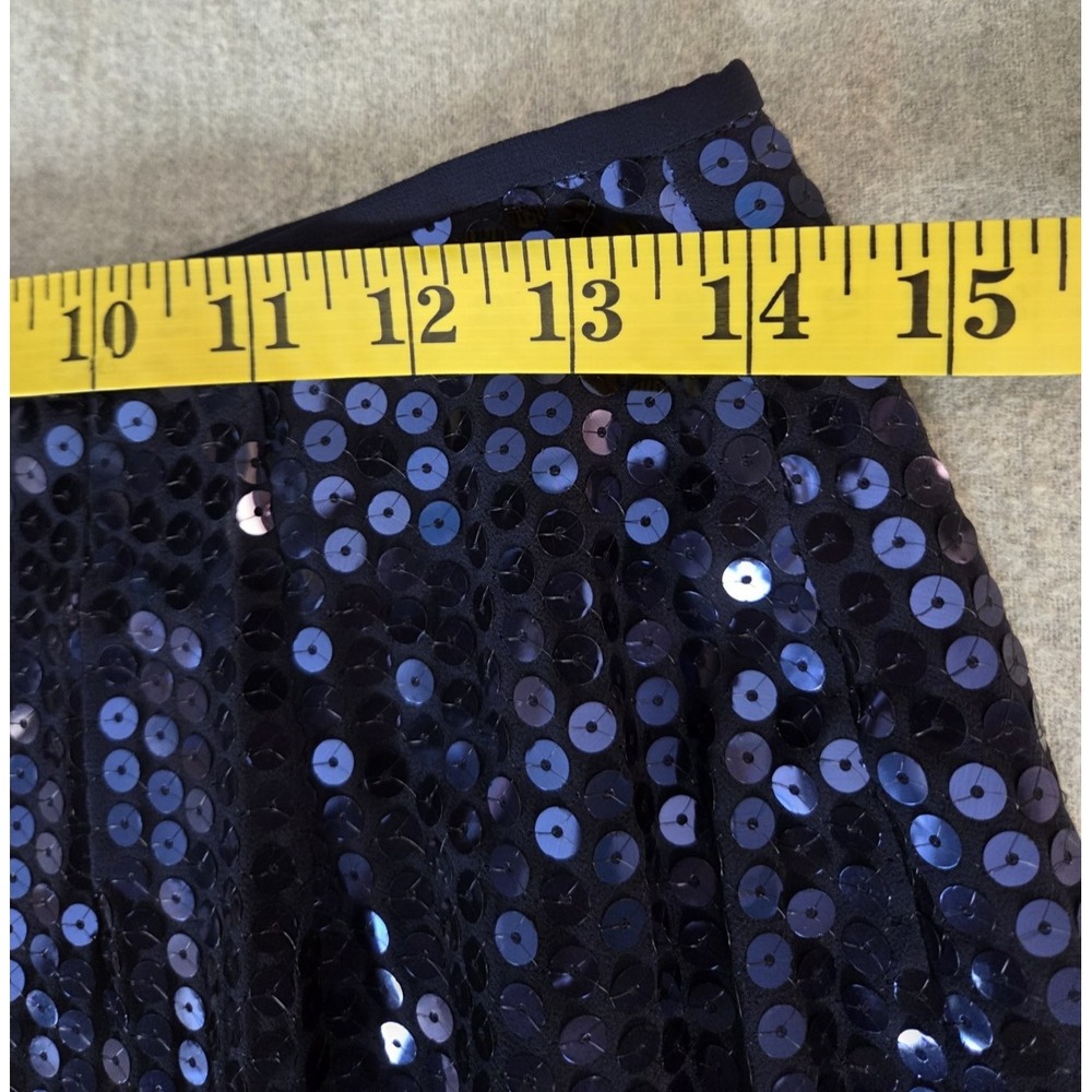 Dana Buchman Skirt Womens 6 Blue Full Sequins Lined Sparkle Fancy Showgirl Vegas - Picture 3 of 7